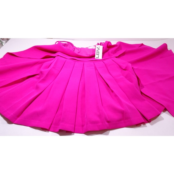 Copied - LBV Women's Pink Pleated Wing Mini Dress Sz 2 NWT 498 - Picture 9 of 12